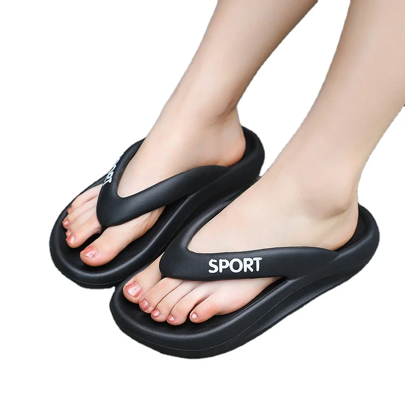 

2021 Popular Non-slip beach shoe women flip flops, waterproof summer simple sandals for women, light weight couple sandals