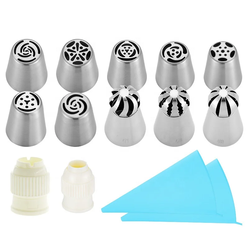 

Russian decorating mouth Stainless steel large decorating mouth Cake Baking Tools Decorating Mouth Set