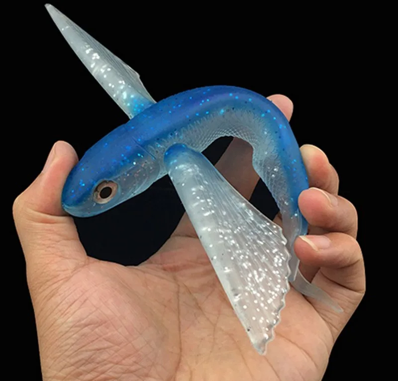 

17cm 21cm Bionic Flying Fish Artificial Fishing Lure Seawater Bait Boat Trolling Tuna Mackerel Soft Baits Fishing Accessories