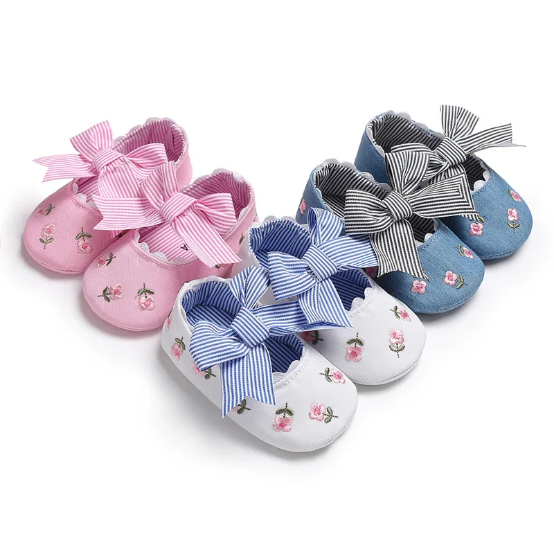 

New Baby Girls dress Shoes Fashion Children's lovely Flower Bow First Walkers Shoes toddler Kids Non-slip Casual Shoes B1, As photo