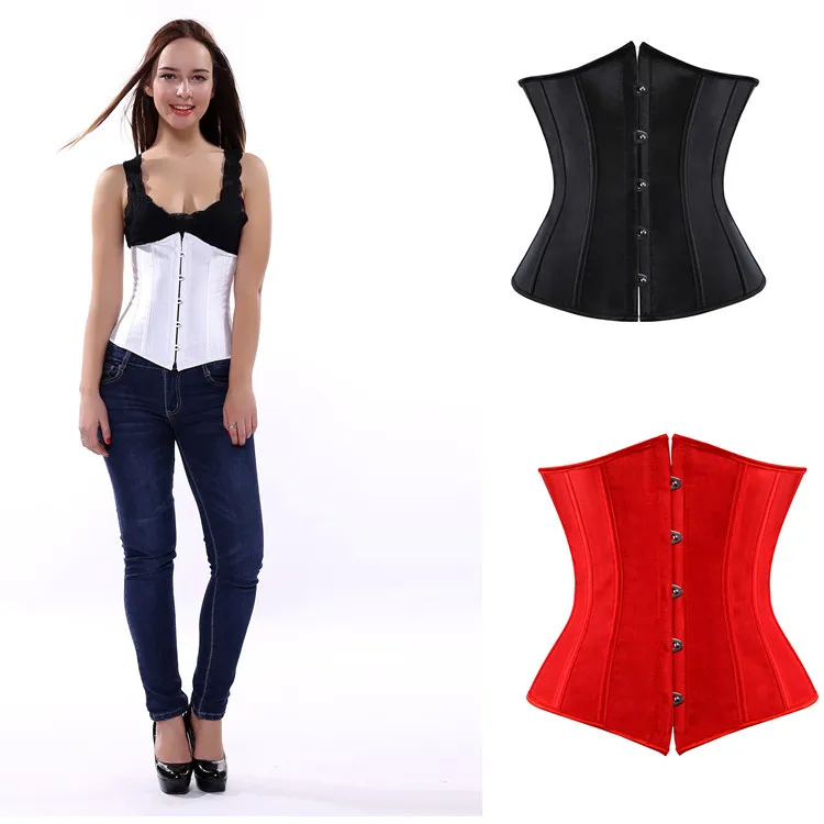 

Corset Jane Restraint Corset Plastic Top Satin Waist Clip Waist Trainer Women Shaper