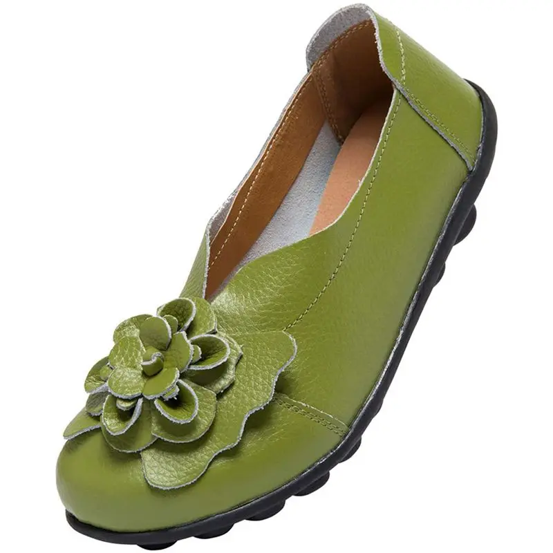 

Women's Slip on Leather Loafers Comfortable Flat Shoes