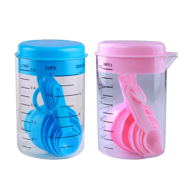 

Dropshipping 7PCS Plastic Liquid Dry Measuring Cups And Spoons Set