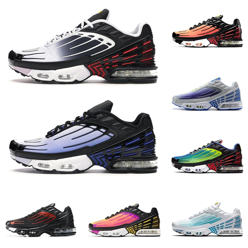 

2021 Tn Plus III 3 Men Women Running Shoes Tns Trainers Mens Femme Sports Sneakers Authentic Air Cushioning Breathable Shoes