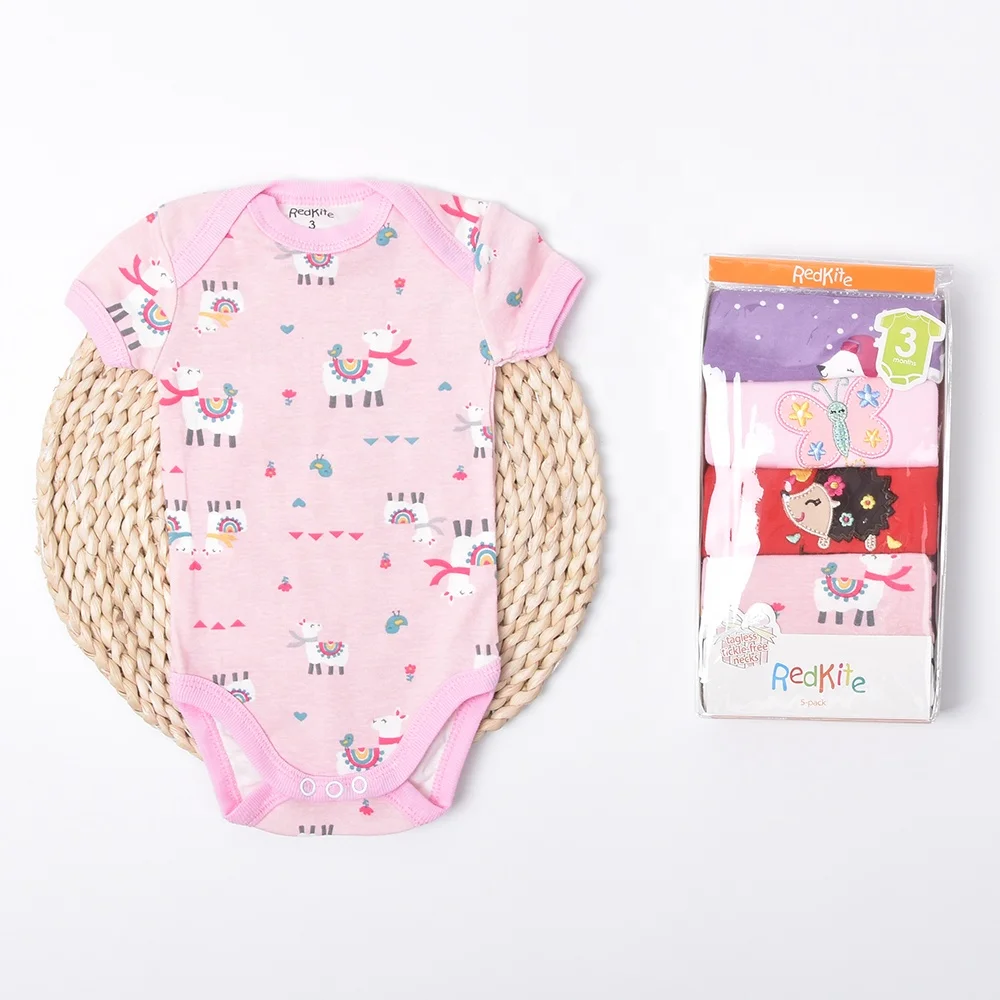 

Wholesale 100% cotton short sleeve baby clothes custom print baby romper infant bodysuit, Random combination of multiple patterns or customized color