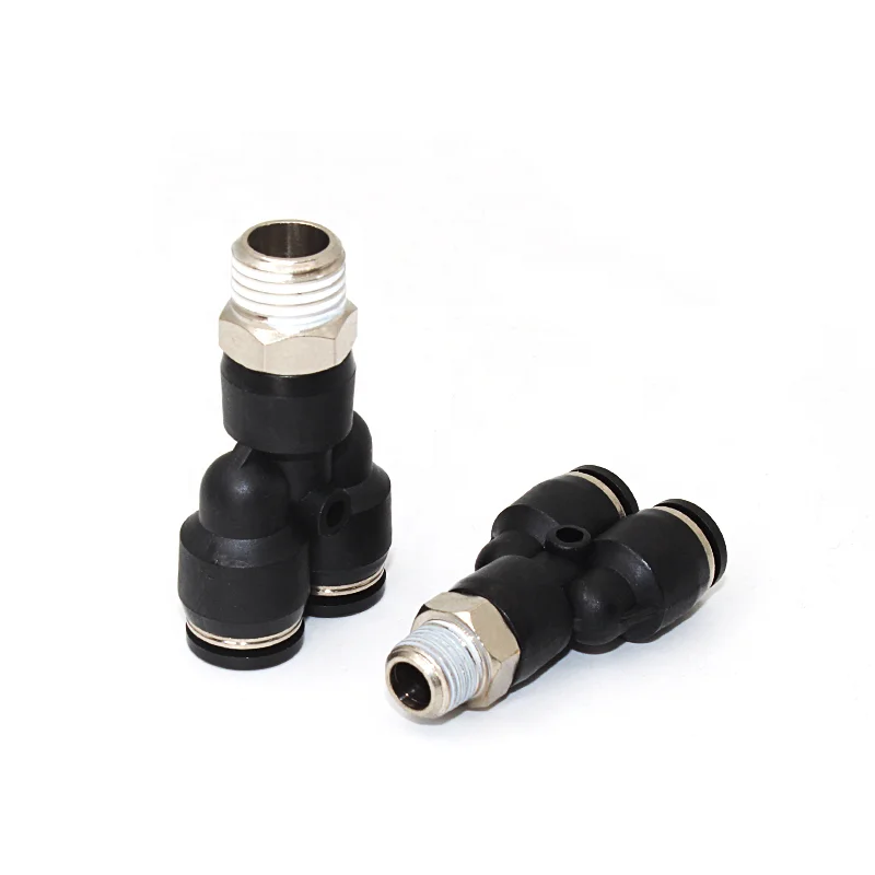 

Price of pneuma fitting air hose connector PX 3 way Y type brass male push in quick connector plastic pneumatic fitting