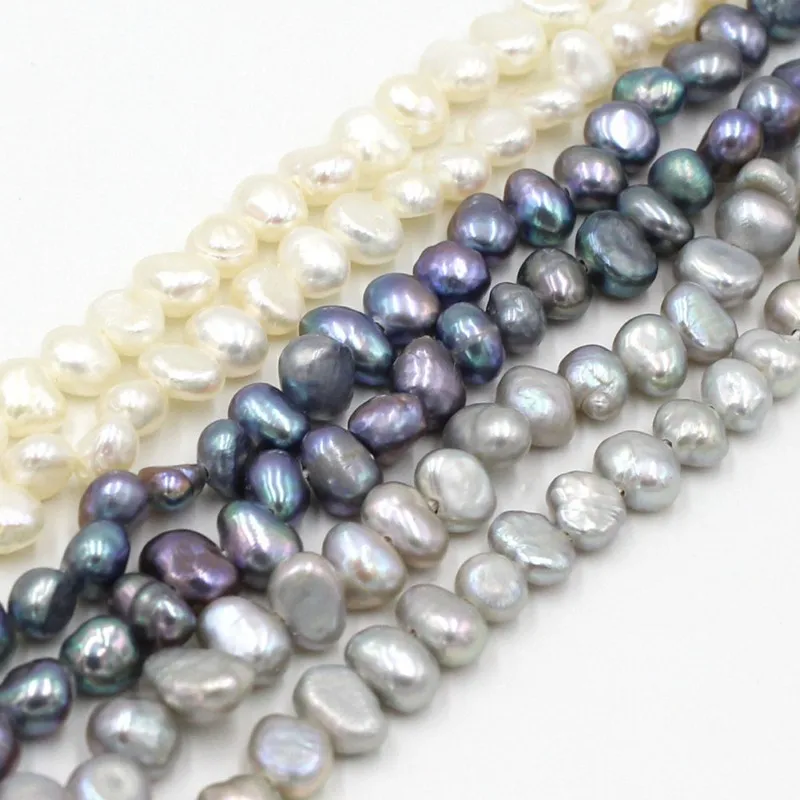 

Wholesale 3-5mm Irregular Natural White/Grey/Black Freshwater Loose Pearl Beads for Jewelry Making DIY Bracelet