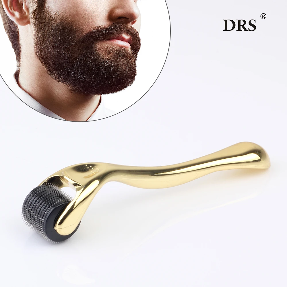 

Best amazon luxurious golden professional beard growth roller 540 needles titanium derma micro roller for man dermaroller, Purple/red/yellow/green/blue/black...