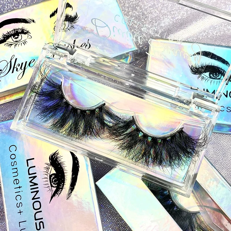

Luxury mink other eyelashes lasheswholesale vendor fluffy eyelash packaging box private label custom lashbox