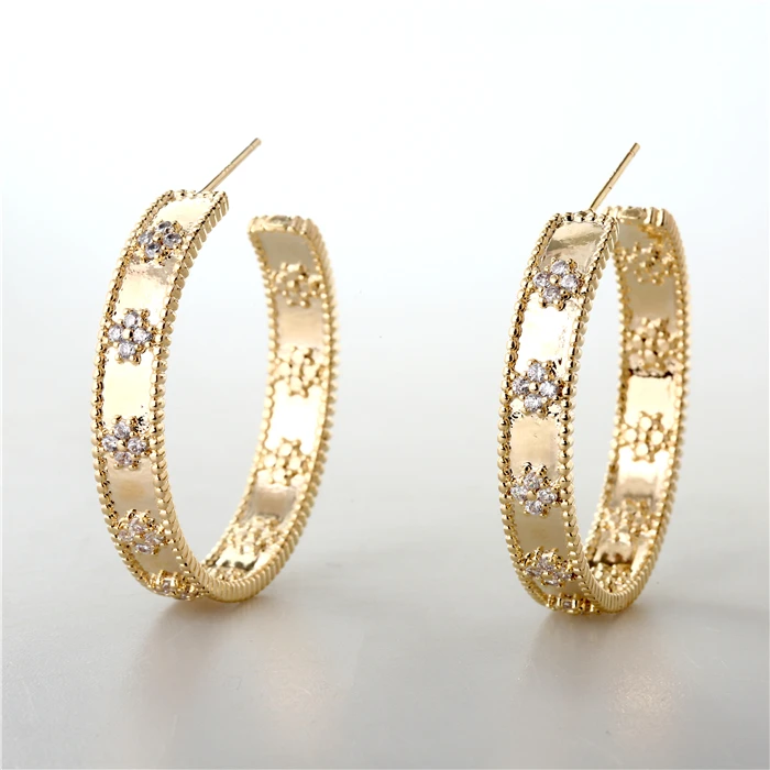 

XuQian Korean Loop Big Hoop Jewelry Earrings for Party, Gold&silver
