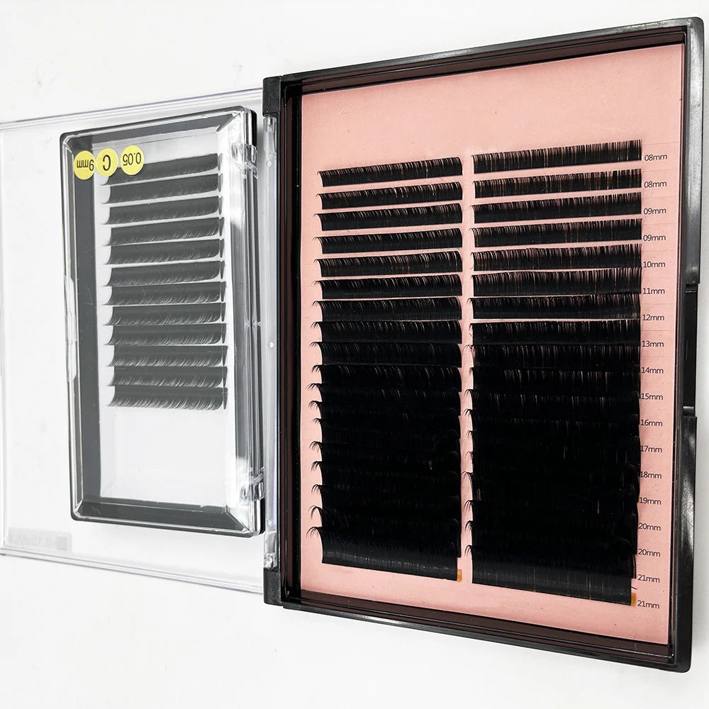 

High quality 0.03 0.05 0.07 0.10 0.15 faux Mink individual private label classic eyelash extensions suppliers