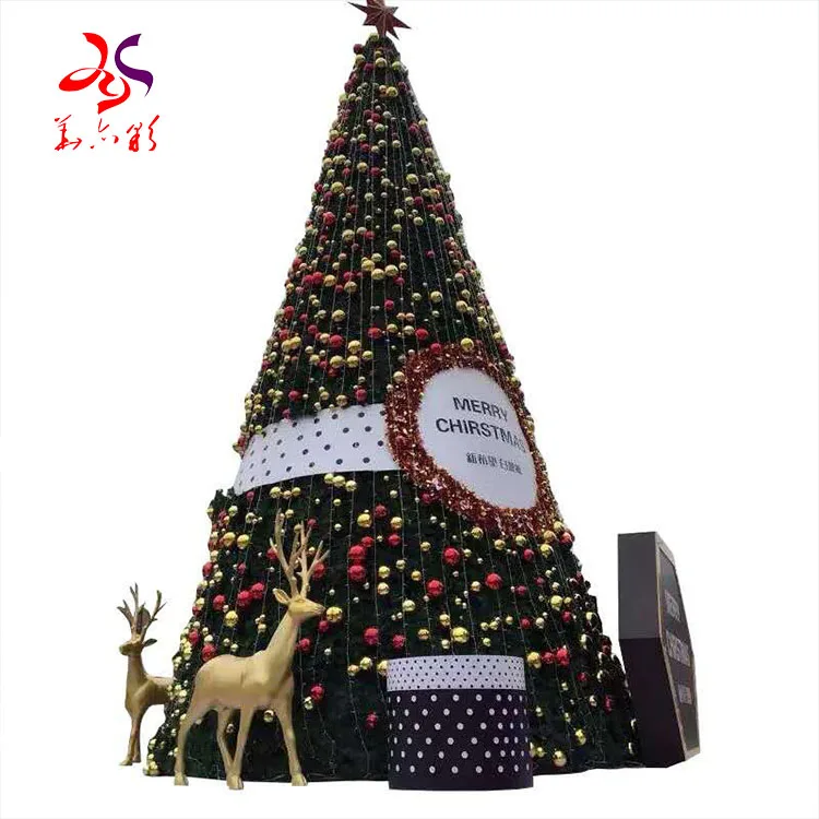 20ft shopping center decoration Outside lighted most color Christmas tree for sale