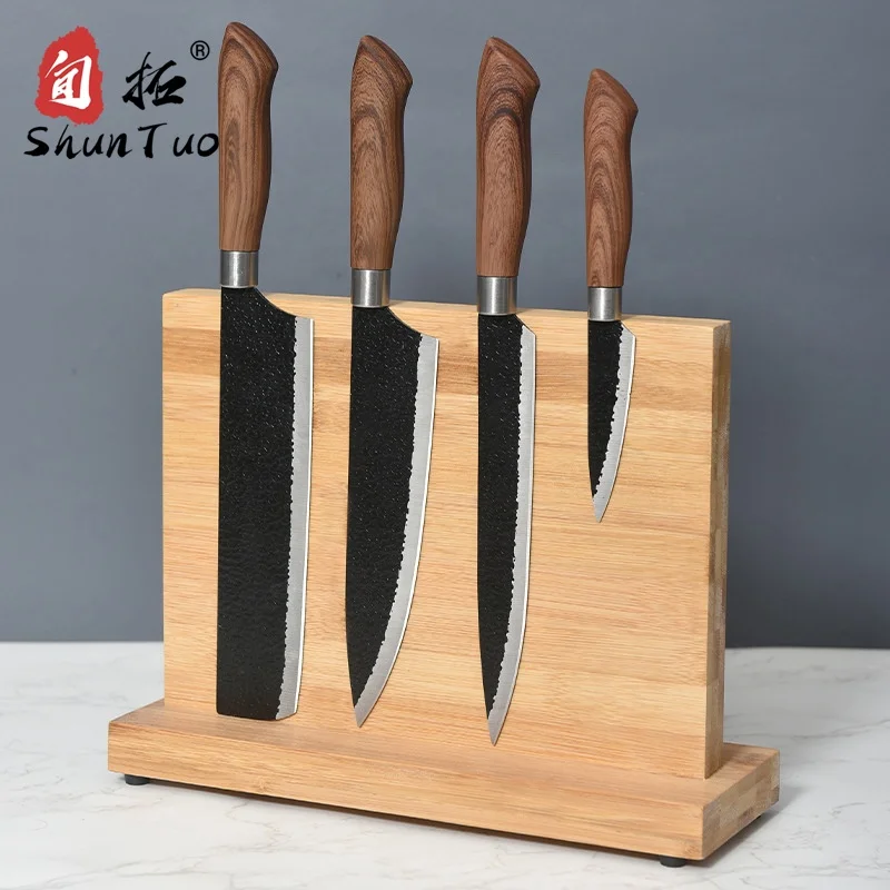 

wooden powerful magnet universal knife block bamboo kitchen custom strongest magnetic knife holder