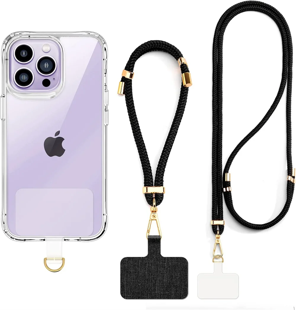 

Mobile Phone Accessories Universal Neck Wrist Lanyard Patch Tab Lasso Tether Cell Mobile Smartphone Phone Case Strap With Metal