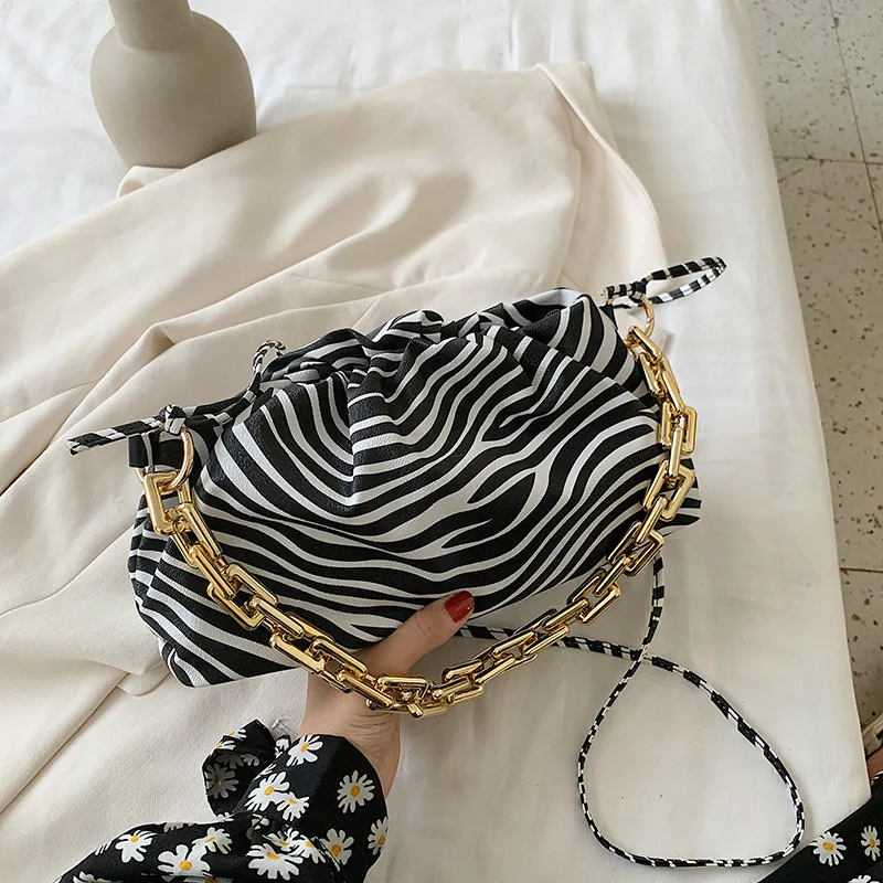 

fashion black and white animal print hand bag shoulder bag ladies bag, Zebra/milk lines