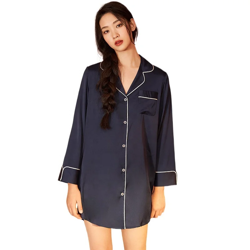

Lovely Japanese style long sleeve sleep shirt a line night wear women
