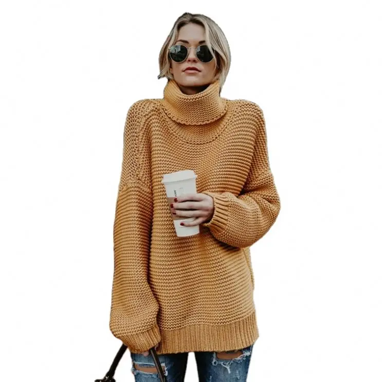 

Trending stylish fall autumn winter 2021 knitted pullneck sweater tops for women
