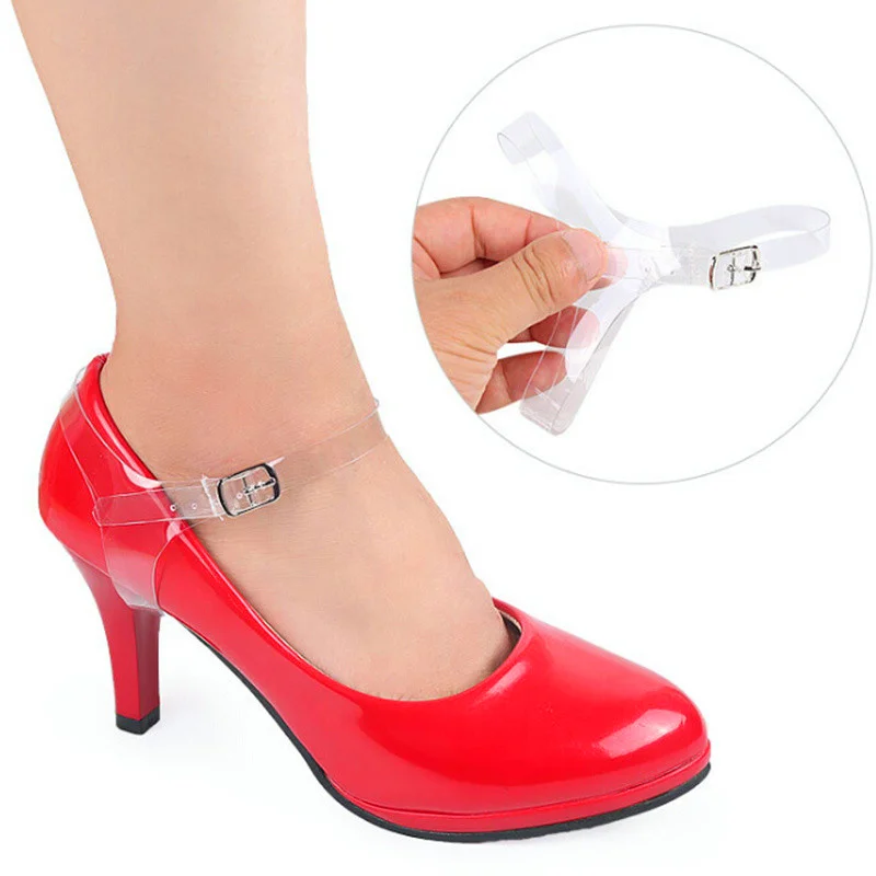 transparent strap shoes