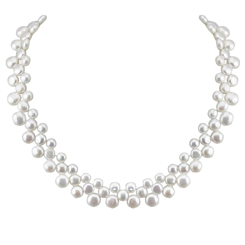 

Fashion Freshwater Pearl Necklace Small Pearl Necklace Fashion Flower Chain Hand-Woven Hualien