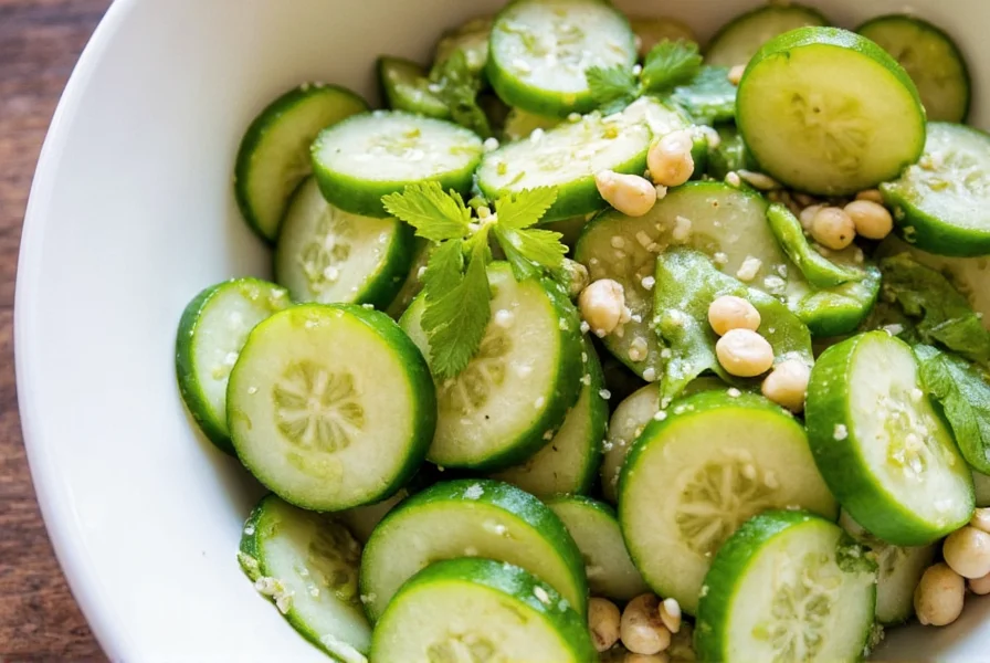 Tossing Cucumber Salad
