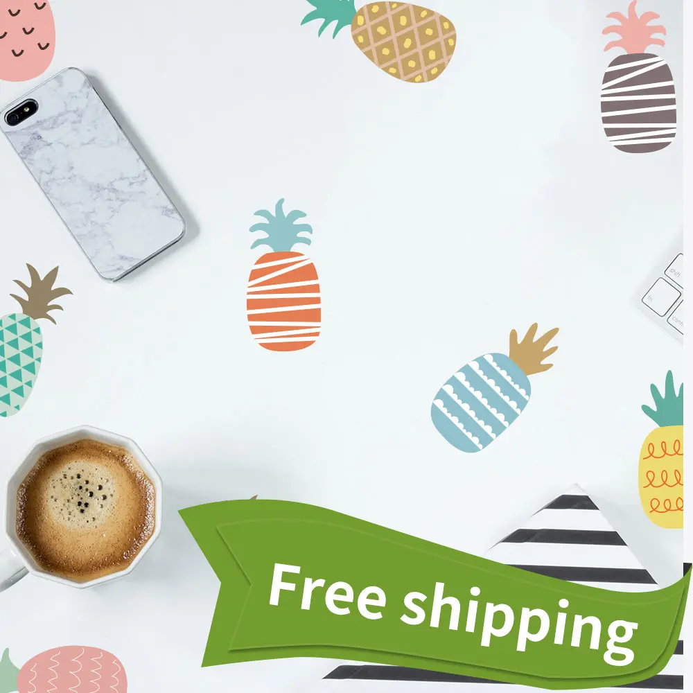 

Funlife Free Shipping Colorful Pineapple Promotional Gifts children stickers NO Middleman PVC stickers for Suitcase Decor PA103