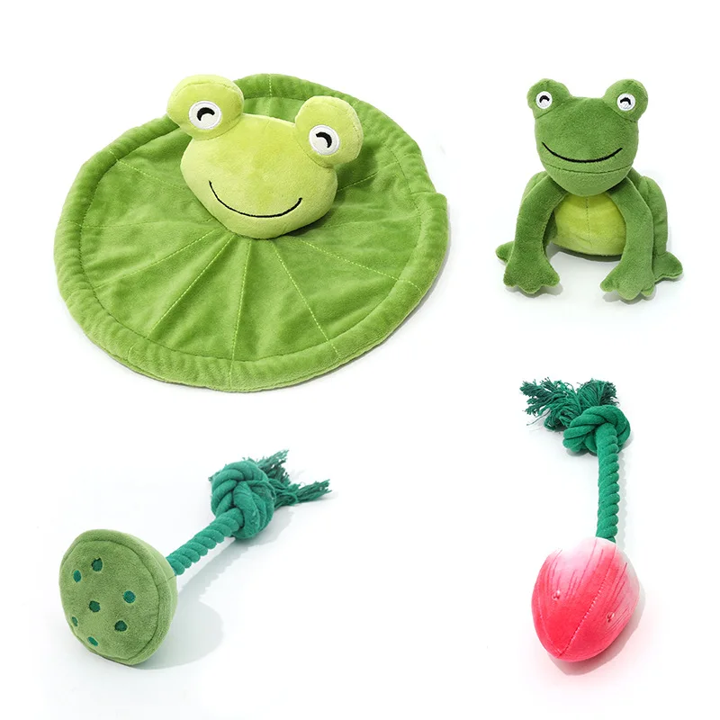 

Frog Series Dog Sound Toy Cotton Rope Dog Toy Pet Bite-resistant Dog Toys
