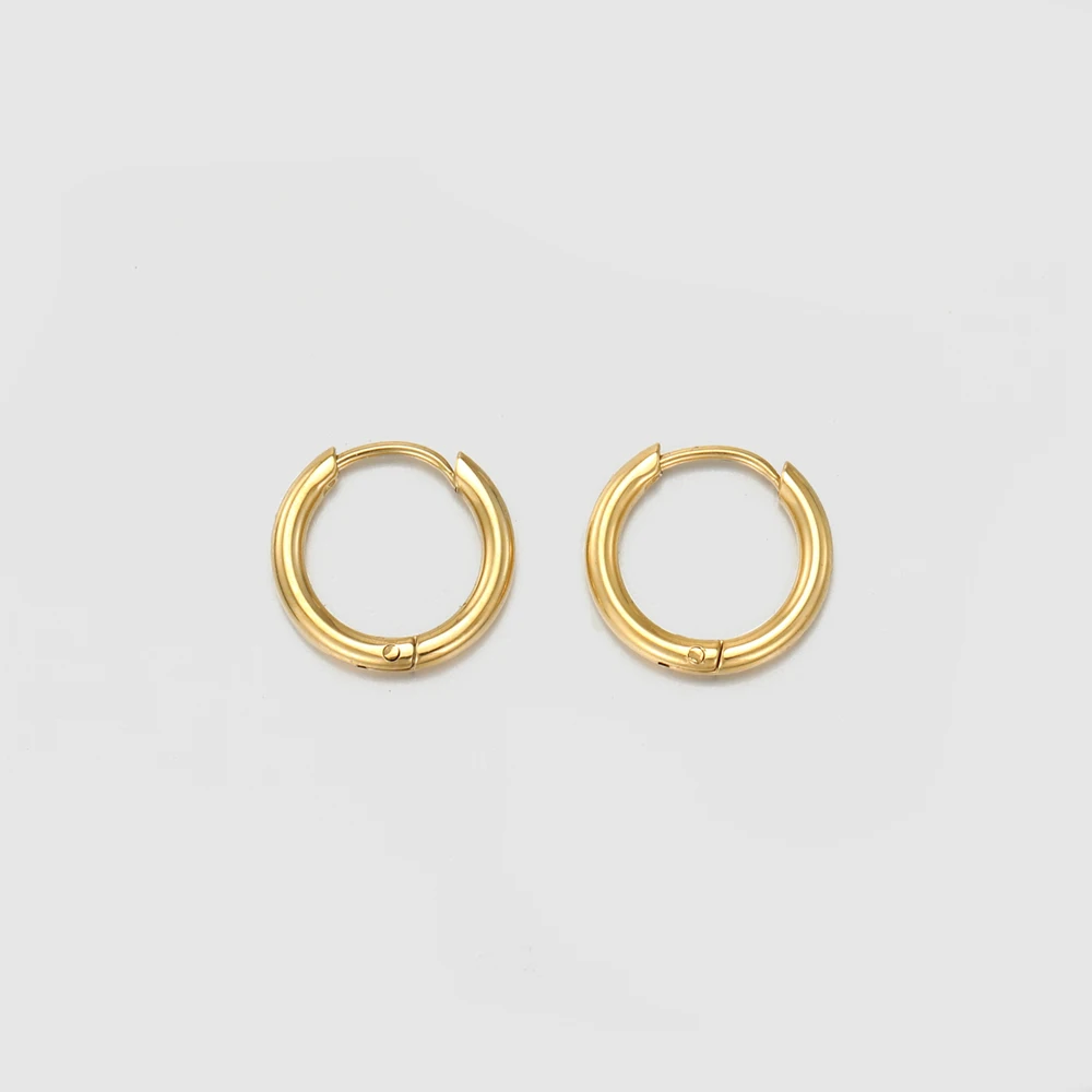 

Amazon trendy women hypoallergenic stainless steel earrings jewelry hot sale, Silver / gold / rose gold