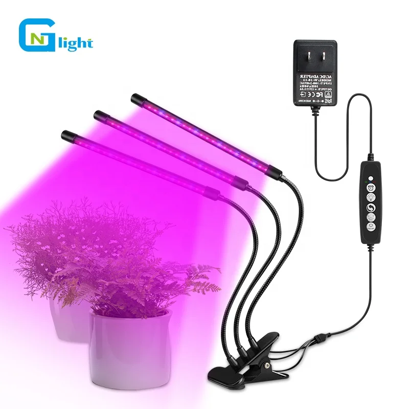 

Timing Function Red Blue Spectrum 3 Switch Modes Dimmable 30w Indoor Plant LED Grow Light with Clip