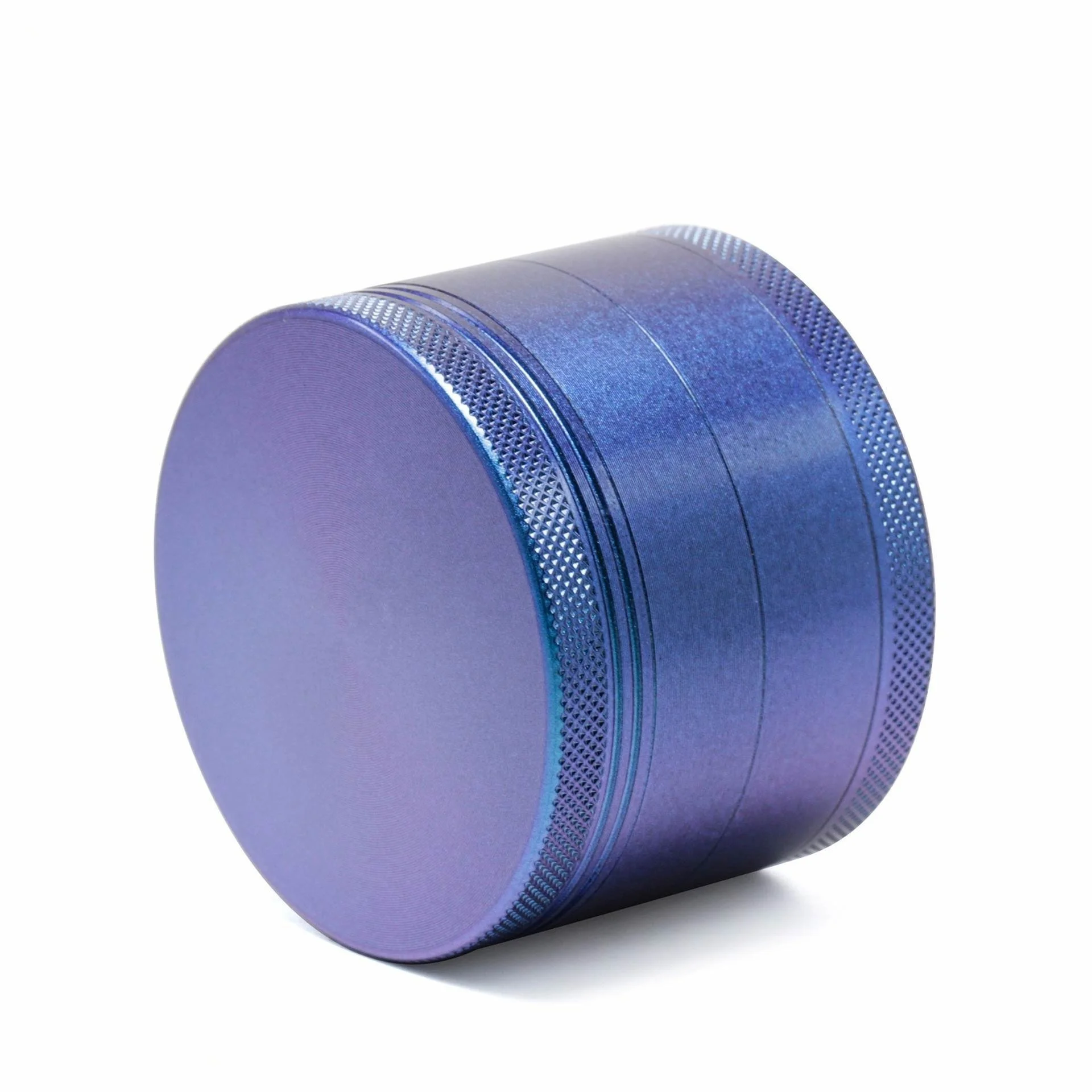 

Illusion Blue Flat Design Dry Herb Grinder Diameter  Aluminum Alloy Shinny Tobacco Grinder jhcentury, Picture