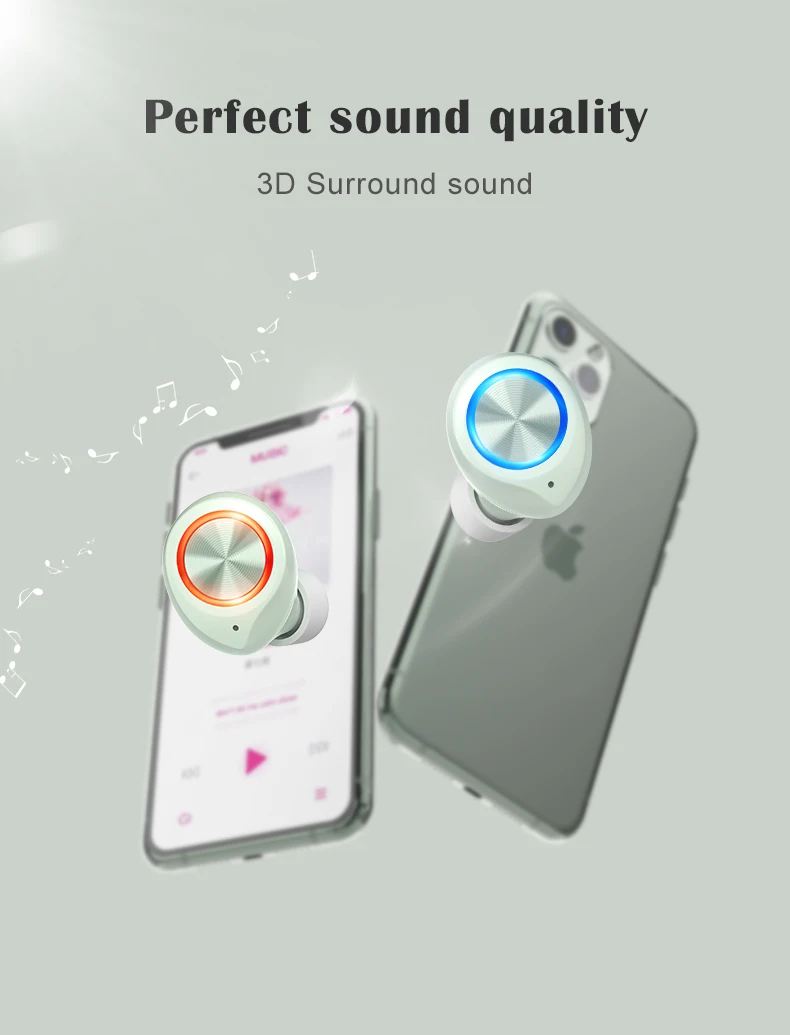 TW70 True Headphones Wireless Stereo Earbuds Wireless Earphone TW70 for iPhone 8 huawei mate 30 - ANKUX.COM