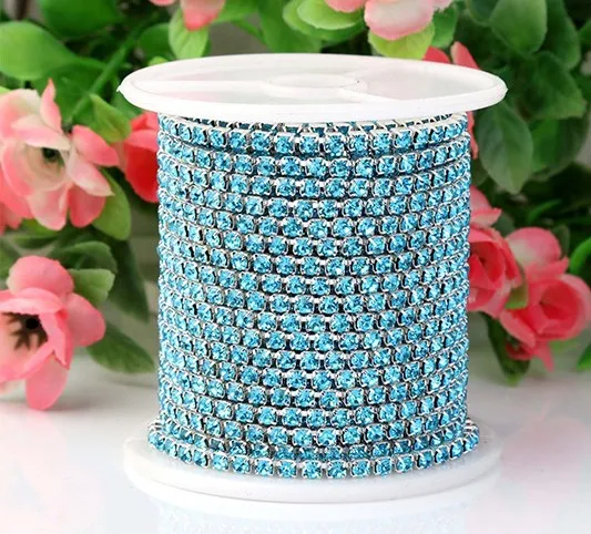 Crystal Rhinestone Cup Chain Trim Crystal Ribbon Strass Banding for Clothes