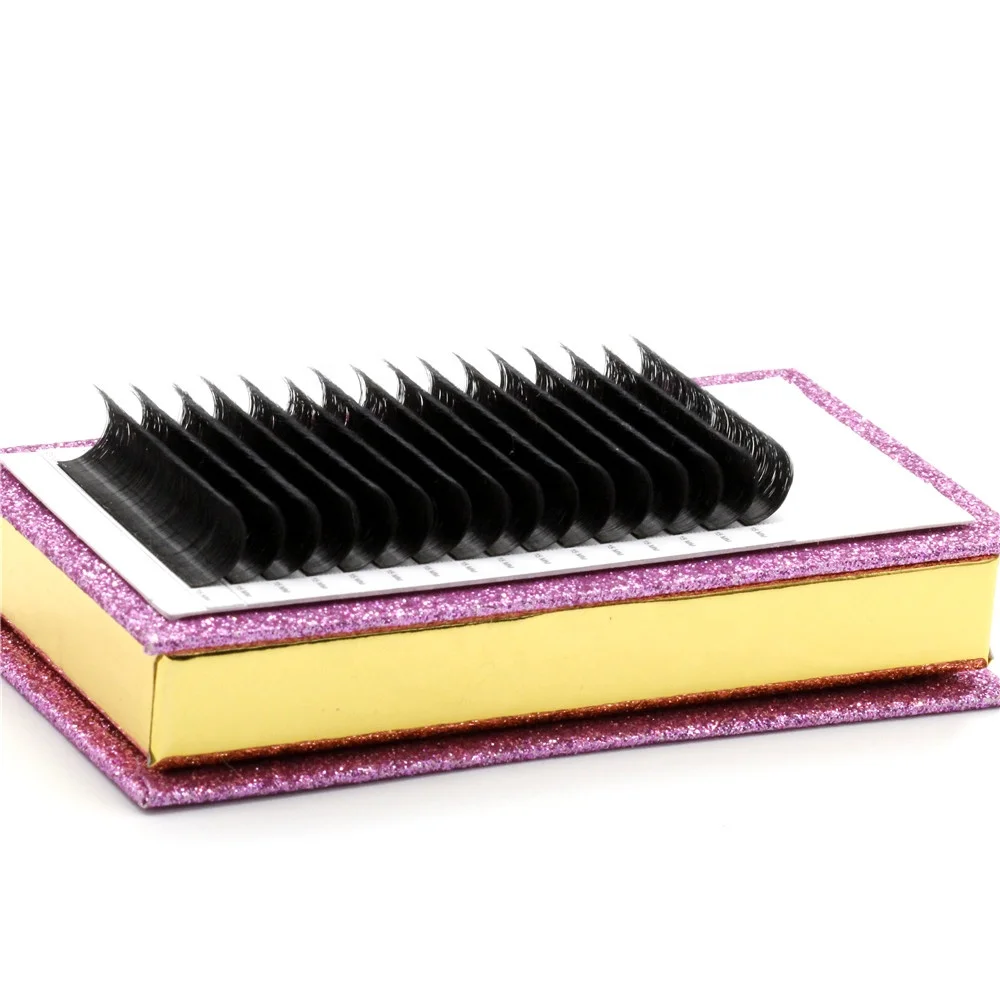 

Wholesale dense base individual lashes korean eyelashes no glue pin fan method extensions eyelash extension manufacturer, Natural black or customization