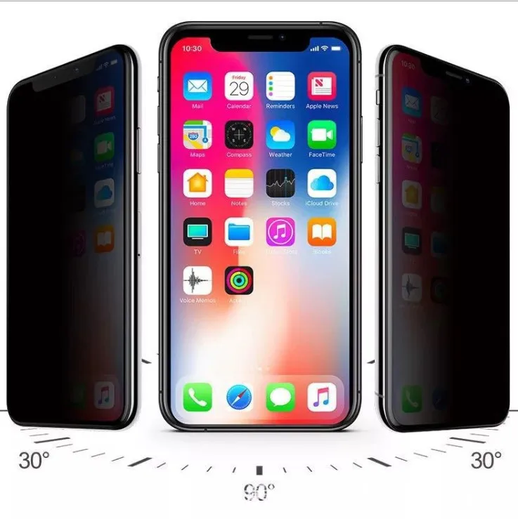 

9H Glass protector For Iphone X XR XS MAX Privacy Screen Protector Film For Iphone 11 12 pro max Anti-Spy tempered glass