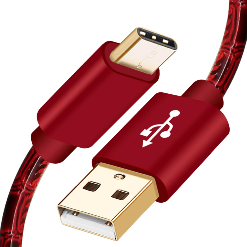 

USB Cable Crocodile skin shape charge cable type c Sync Data USB Charger Cable, Black,silver ,gold ,rose red,pink,blue