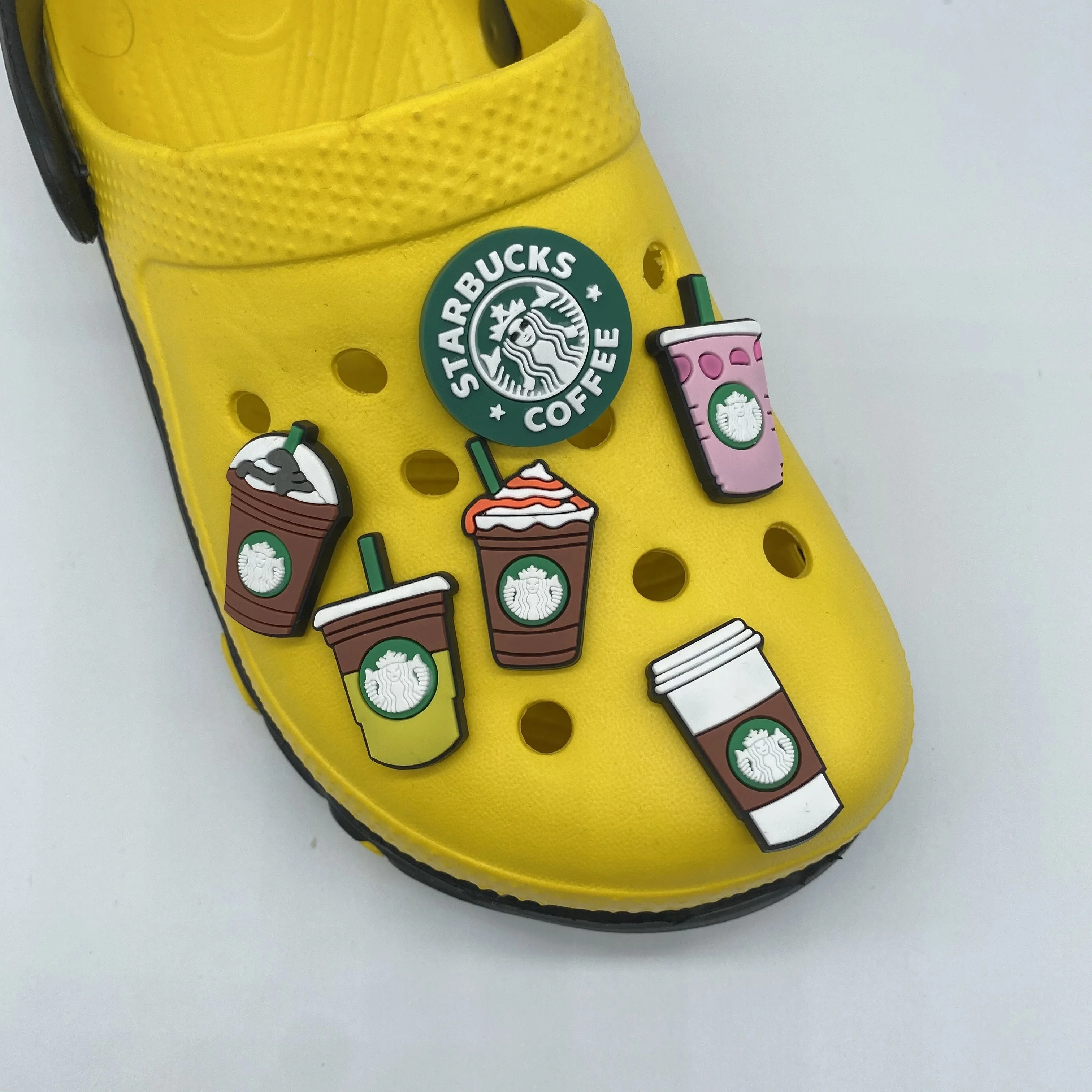 

wholesale popular coffee croc charms brand cartoon Can drinks shoe decorations for clog crok accessories shoe charm, As picture