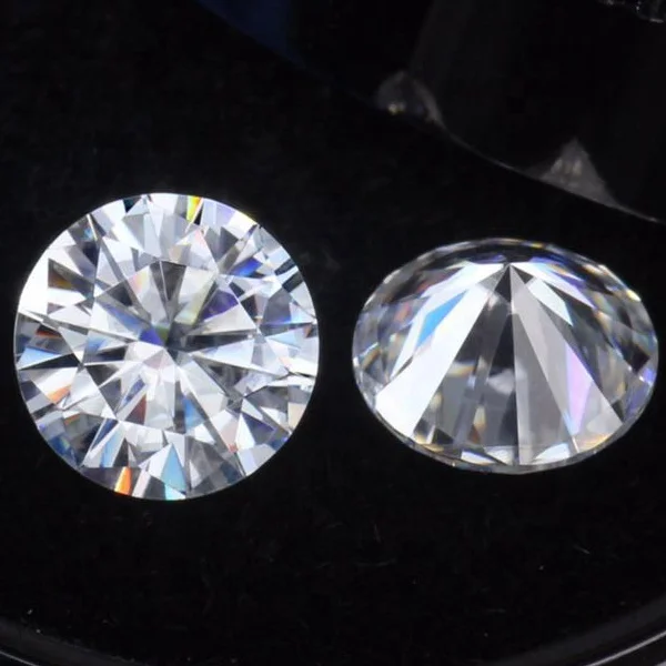 

White D Color Moissanite 1CT Excellent Cut Round 6.5mm Synthetic Moissanite Loose Gemstone Lab Grown Diamond