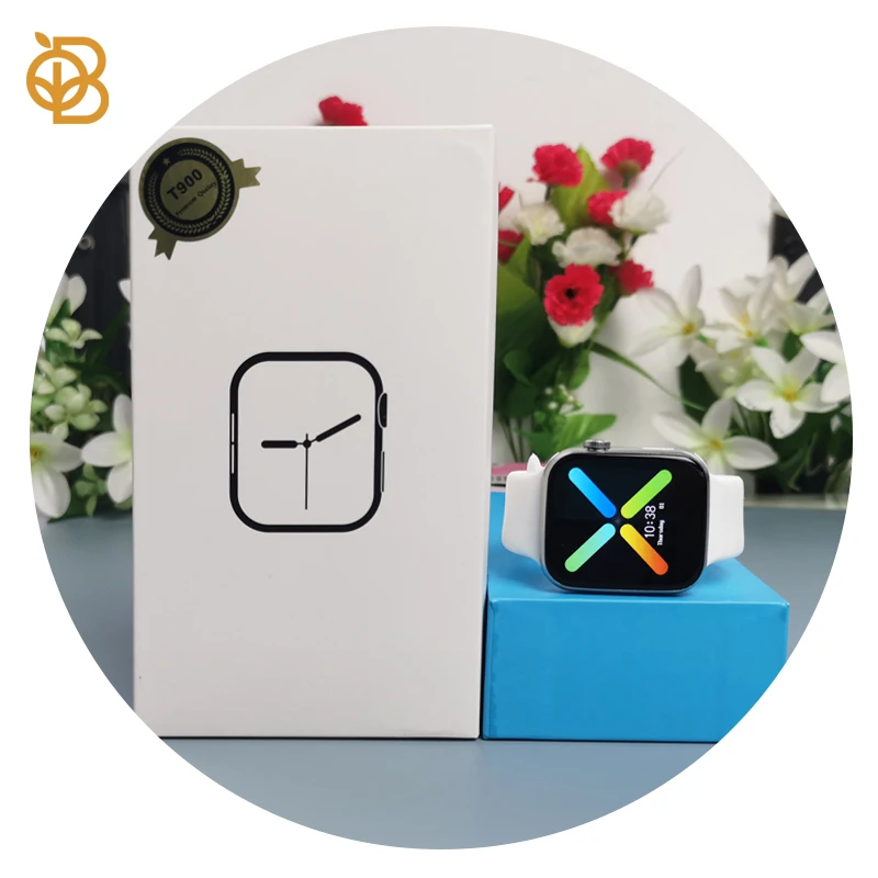 

OB T900 Plus Online Smart Watch Phone 1.54inch HD Full Touch Screen Smartwatch Heart Rate Sleep Monitor Wristwatch PK T500 T900, White