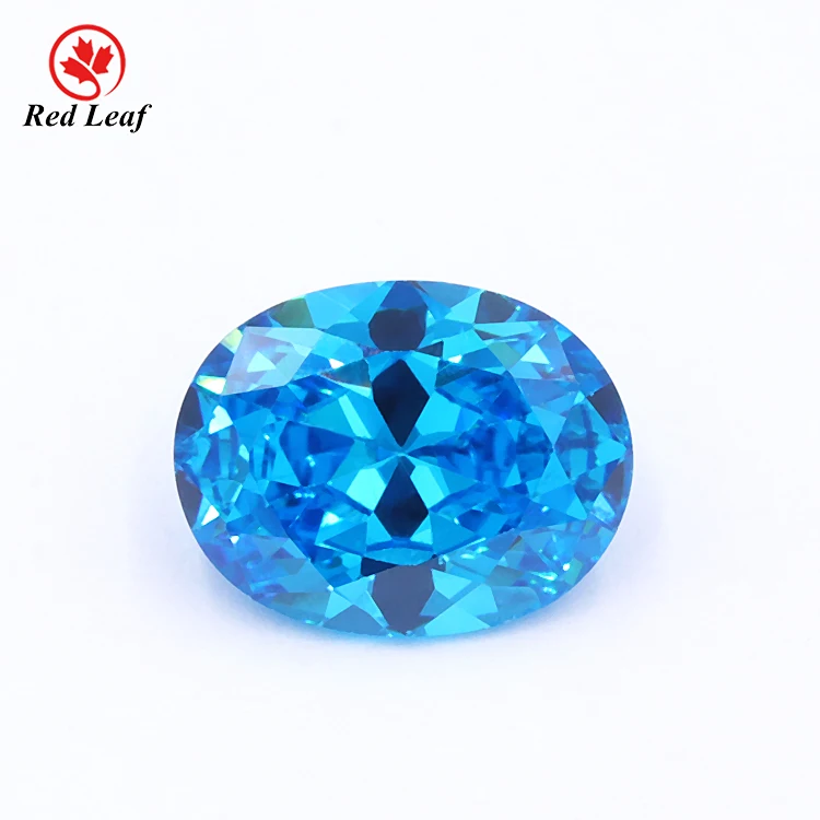 

Redleaf Jewelry Wholesale price 5a blue topaz oval zircon stone cubic zirconia gemstones cz