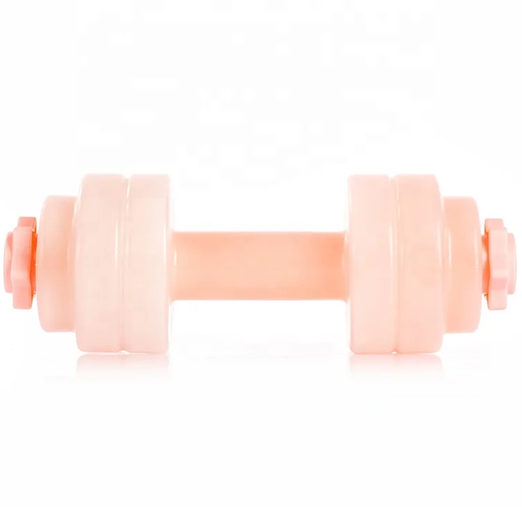 

Dumbbell Fitness Equipment Training Sports Plastic Equipment Weight Loss Slimming Water Dumbbell, Pink/green