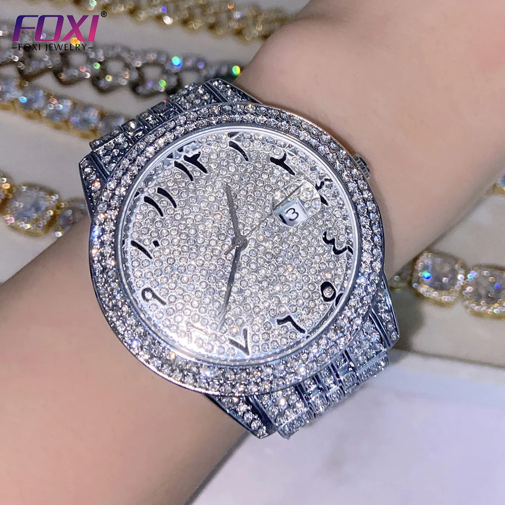 

wholesale fashion watches new arrivals 2022 diamond men quartz watches iced out arabian watch for men women