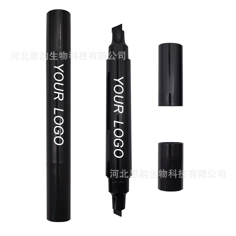 

No Logo Waterproof Double Head Liquid Eyeliner Stamp With Eraser 2 Double-sided Winged Eyeliner Pen