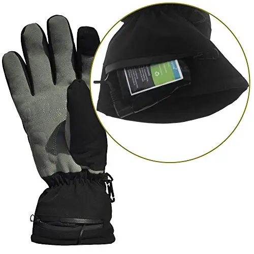 
cycling, Walking dogs rechargeable heated ski gloves lithium battery heating 