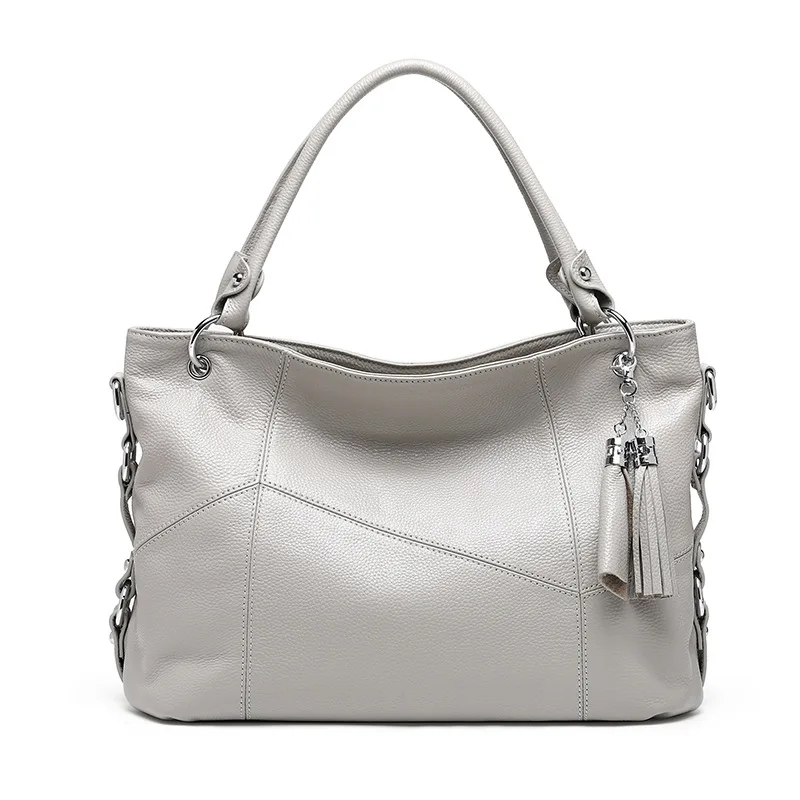 

Wholesale 2021 high quality shoulder tote bag genuine leather ladies cross body bags luxury cowhide women's handbag