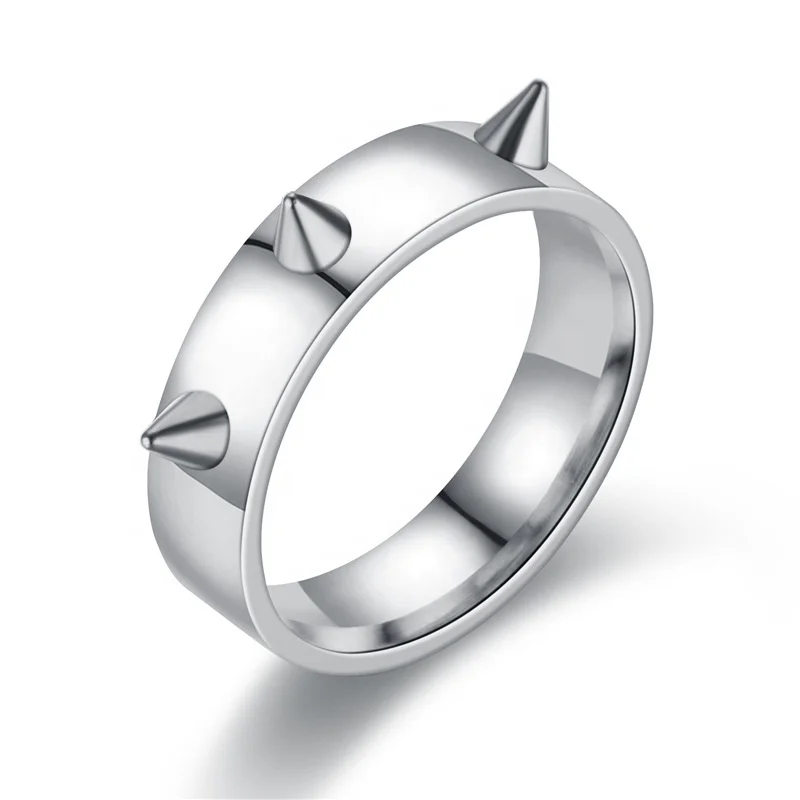 

Factory Direct Sale Hot Selling Hip Hop Jewelry Self-defence Ring 316L Stainless Steel Anti Pervert Rivet Rings, Rose gold,gold,sliver,black,multi