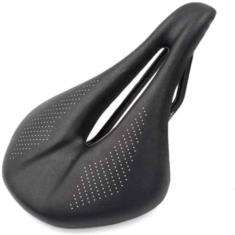 

Comfortable Bike Seat Lightweight Carbon Fiber Bicycle Saddle Cushion with Leather Cover for Road Bike and Mountain Bike, Black