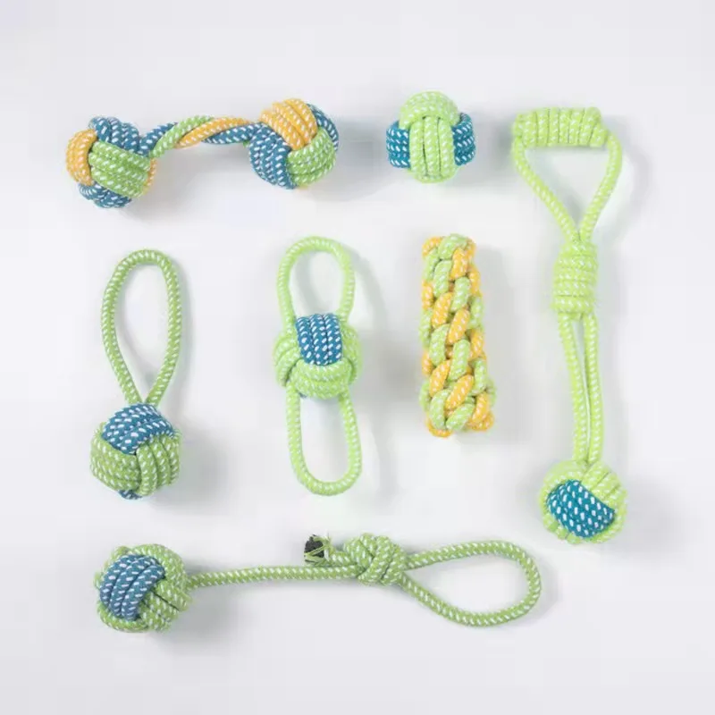 

Pet Toy Bite Resistant Cotton Rope Toy For Dog Teeth Cleaning Rope Knot Toy