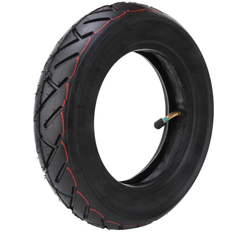 

Electric Scooter Tires 10 inch 10x2.5 Inflatable Inner Outer Tyre Widened Non-slip Safe Stable Abrasion Resistance Tires, Black