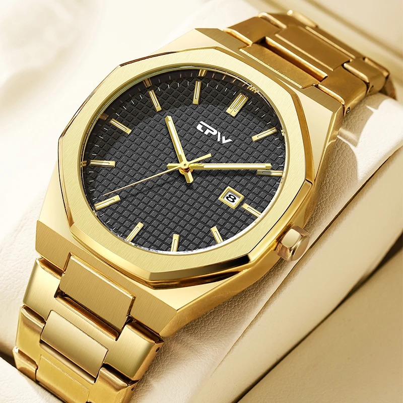 

TPW Brand Watches Men Luxury Custom Logo Wristwatch Montre Pour Hommes 42mm Steel Watch For Men