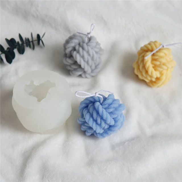 

L7226 DIY Knot candle mold braided rope twist candle silicone mold, Stocked