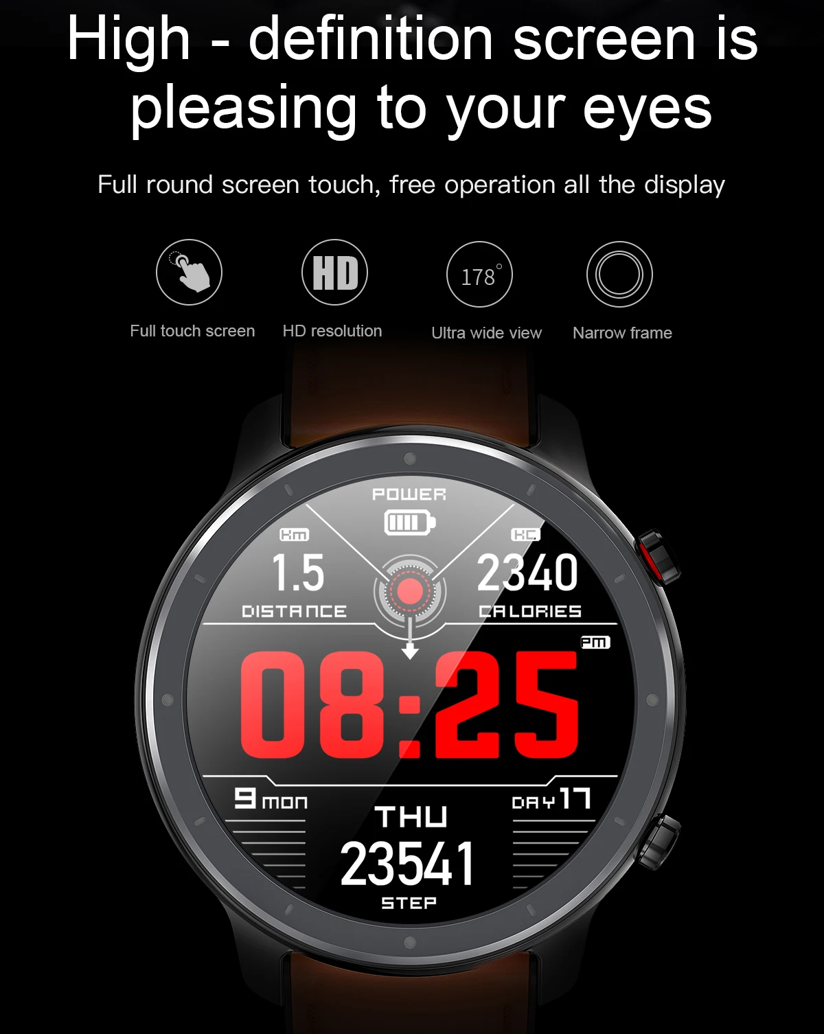 2020 Microwear L11 1.3'' Bluetooth sport smartwatch multiple sports mode IP68 ECG heart rate fitness band watch for iPhone